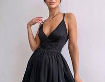 Шовкова сукня з пишною спідницею та шнурівкою на спинці | PUSHKA SHOP