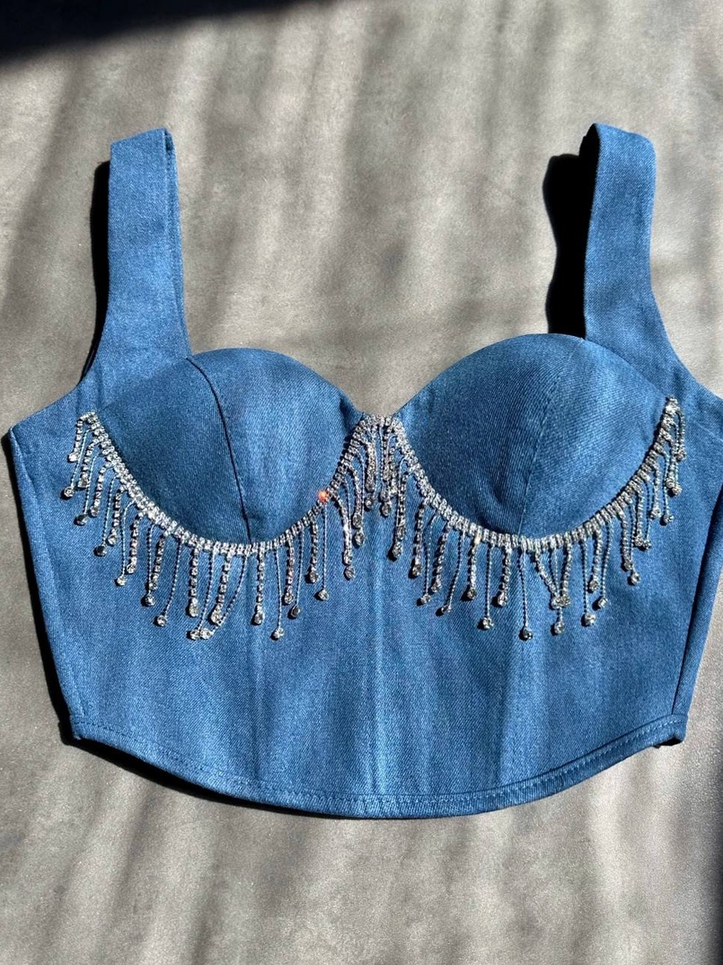 корсет декорований камінцями  Ручна робота корсет декорований камінцями  Ручна робота | PUSHKA SHOP