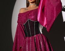 Сяючий комплект: сукня + корсет   Сяючий комплект: сукня + корсет   | PUSHKA SHOP