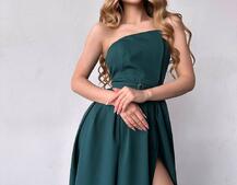 Сукня максі  з розрізом на спідниці  Сукня максі  з розрізом на спідниці  | PUSHKA SHOP