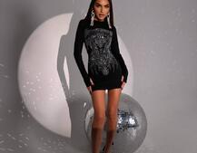 Сукня міні декорована стразами Сукня міні декорована стразами | PUSHKA SHOP