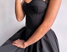 Сукня максі із чашечками та корсетним верхом Сукня максі із чашечками та корсетним верхом | PUSHKA SHOP