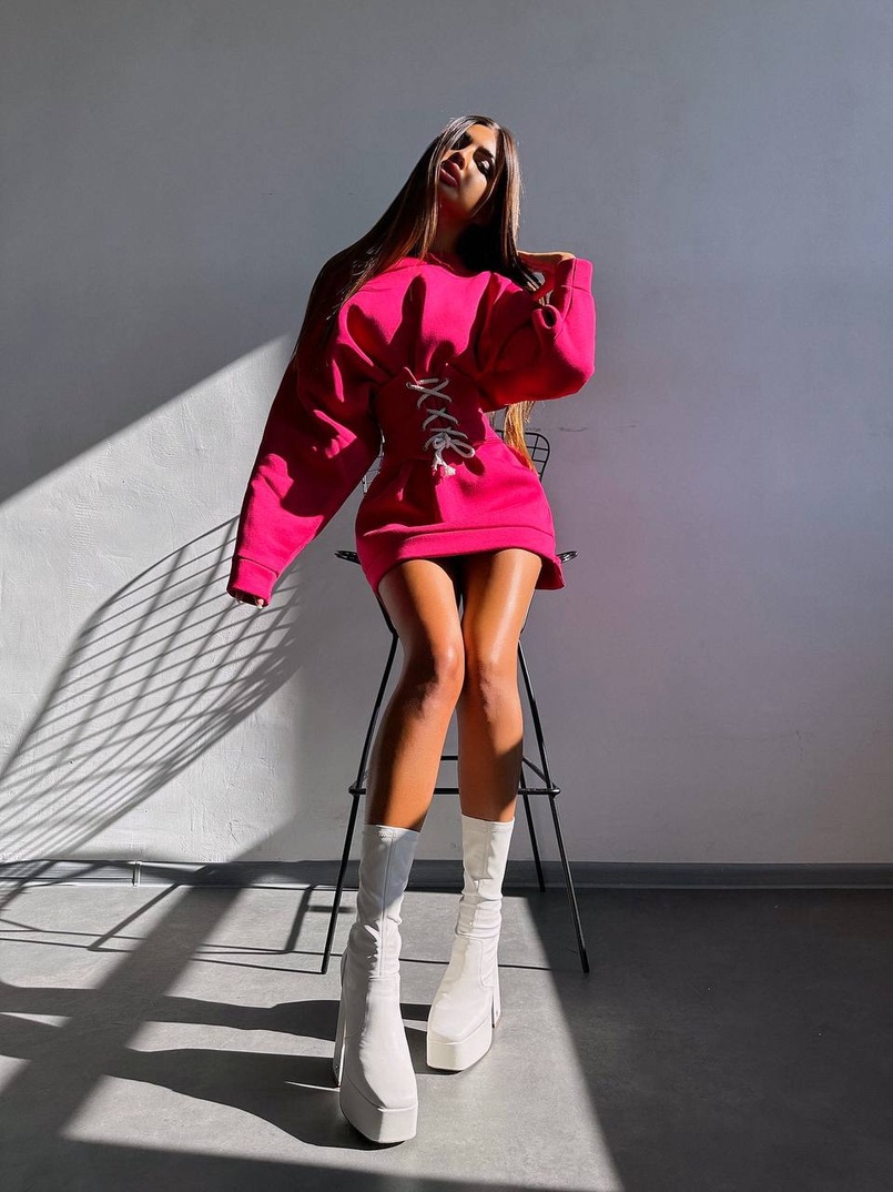 Тепле затишне худі over-size на флісі + корсет на шнурівці Можна носити з корсетом та без Тепле затишне худі over-size на флісі + корсет на шнурівці Можна носити з корсетом та без | PUSHKA SHOP