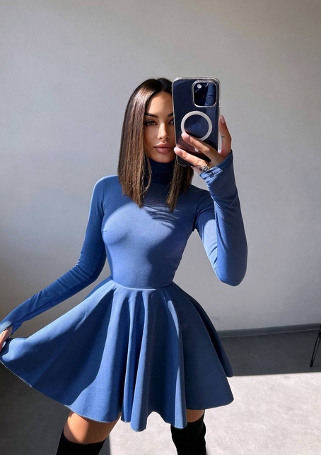 Сукня міні зі спідницею-сонцем  | PUSHKA SHOP