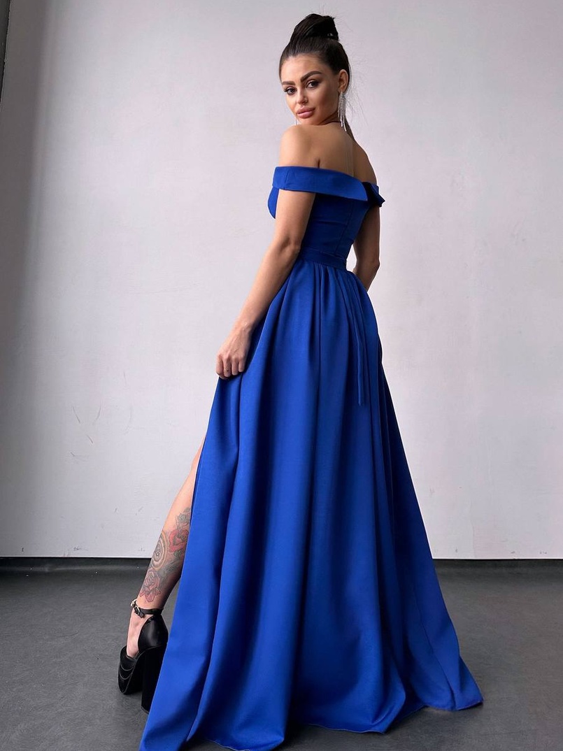 Сукня максі з відкритими плечима  Сукня максі з відкритими плечима  | PUSHKA SHOP