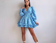 Сукня міні з пишною спідницею та драпіруванням на талії Сукня міні з пишною спідницею та драпіруванням на талії | PUSHKA SHOP