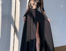 Сукня максі з мереживом  | PUSHKA SHOP