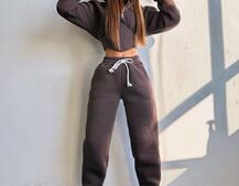 Комплект на флісі : худі з елементами корсету + штани  Комплект на флісі : худі з елементами корсету + штани  | PUSHKA SHOP