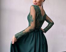 Сукня максі з мереживом  | PUSHKA SHOP