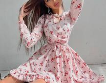 Сукня в квітковий принт з воланами Сукня в квітковий принт з воланами | PUSHKA SHOP