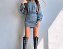 Трикотажна сукня міні  | PUSHKA SHOP