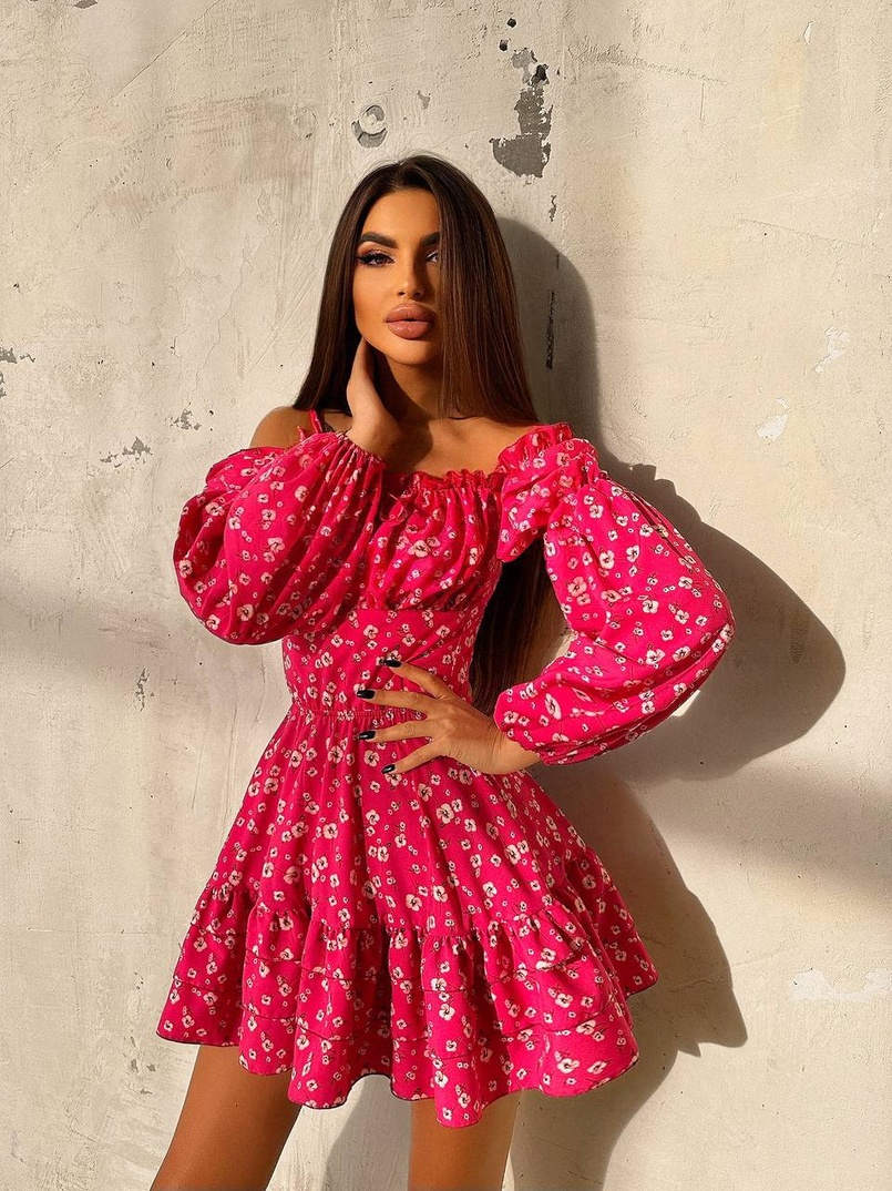 Сукня з воланами та шнурівкою  по спинці Сукня з воланами та шнурівкою  по спинці | PUSHKA SHOP