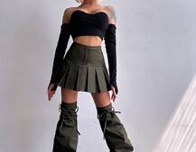 Комплект: спідниця з гетрами + топ Комплект: спідниця з гетрами + топ | PUSHKA SHOP