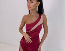 Атласна сукня максі  | PUSHKA SHOP