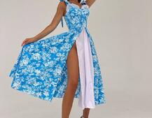 Сукня міді з чашечками в квітковий принт  Сукня міді з чашечками в квітковий принт  | PUSHKA SHOP