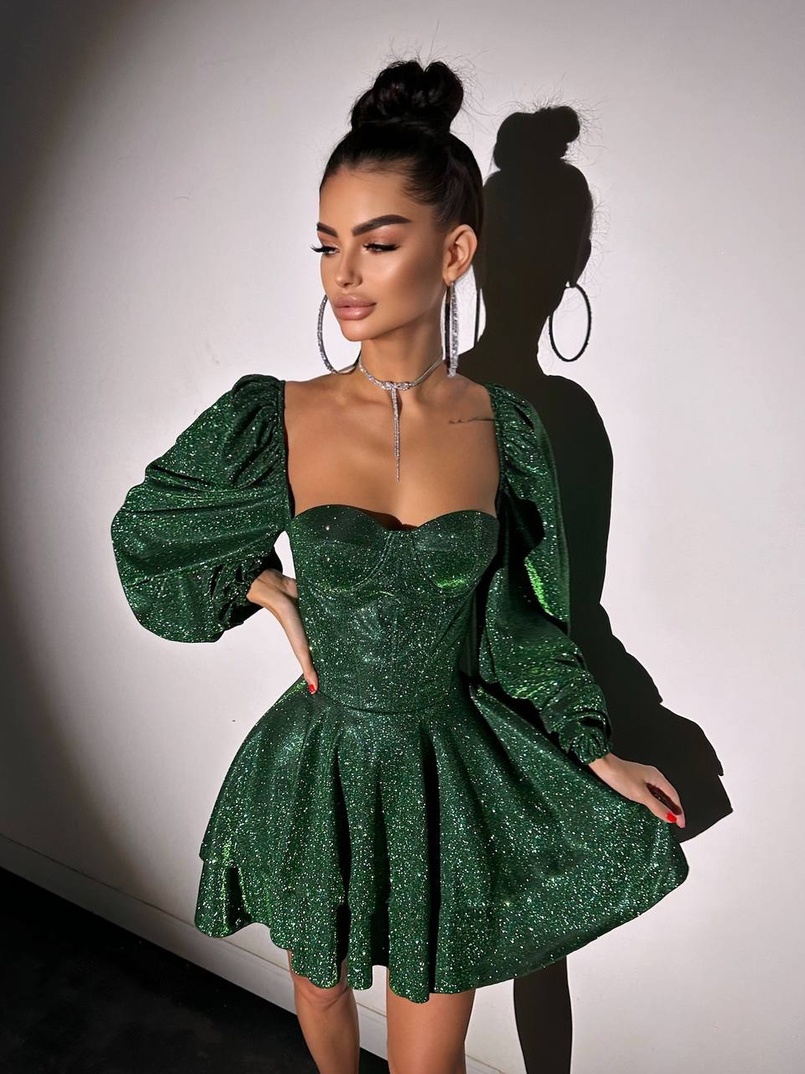 Сяюча корсетна сукня бюстьє з подвійною спідницею Сяюча корсетна сукня бюстьє з подвійною спідницею | PUSHKA SHOP