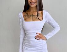 Сукня міні зі шнурівкою на спинці Сукня міні зі шнурівкою на спинці | PUSHKA SHOP