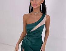 Атласна сукня максі  | PUSHKA SHOP