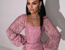 Мереживний комплект: корсет + спідниця міні Мереживний комплект: корсет + спідниця міні | PUSHKA SHOP