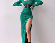 Сукня-міді  з елементами корсету   Сукня-міді  з елементами корсету   | PUSHKA SHOP