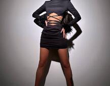 Комплект: топ із зав‘язками на талію + спідниця з драпіруванням Декор з натурального пір‘я | PUSHKA SHOP