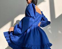 Корсетна сукня  з пишною подвійною спідницею та рюшами  | PUSHKA SHOP