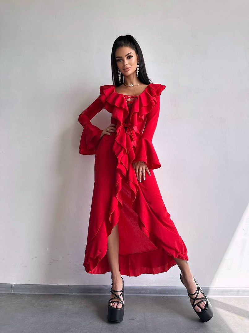 Сукня з воланами  Сукня з воланами  | PUSHKA SHOP