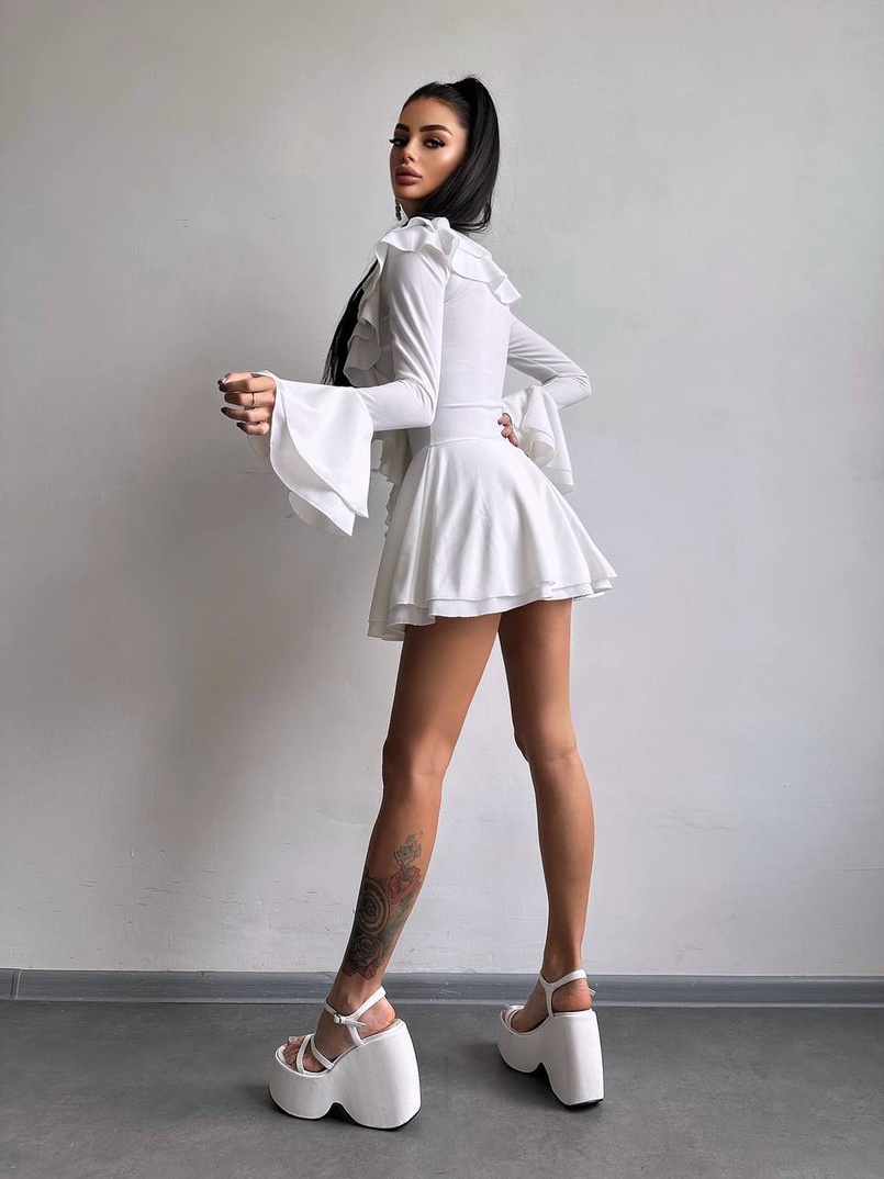 Сукня з з воланами на ґудзиках  Сукня з з воланами на ґудзиках  | PUSHKA SHOP