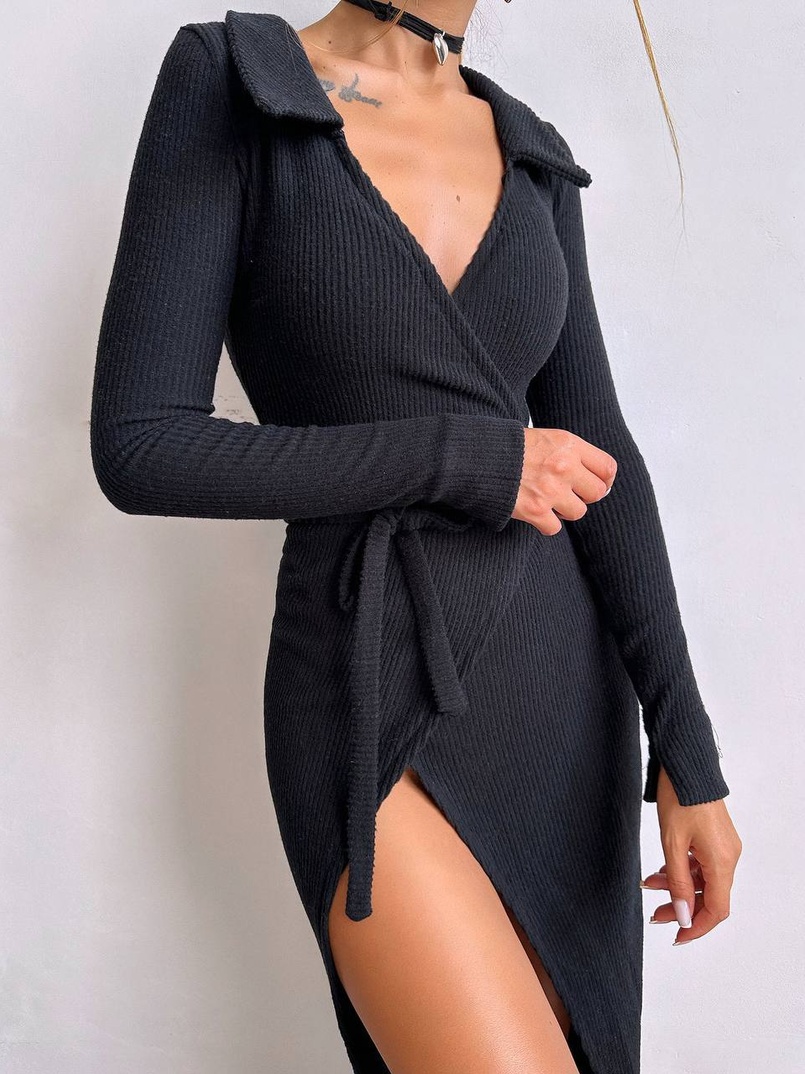 Трикотажна сукня із запахом Трикотажна сукня із запахом | PUSHKA SHOP