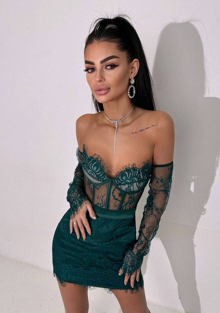 Мереживний комплект: корсет + спідниця   | PUSHKA SHOP