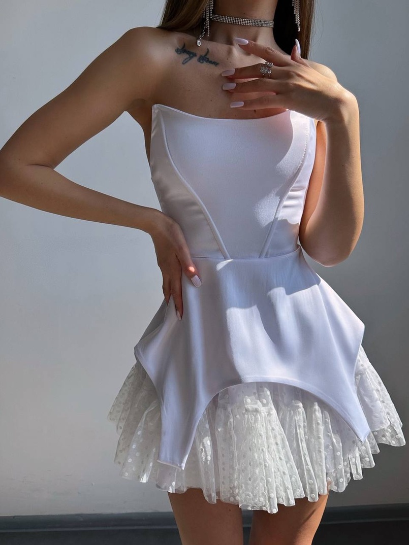 Атласна корсетна сукня  | PUSHKA SHOP