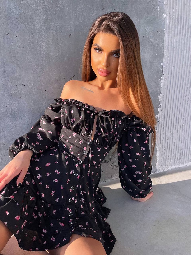 Сукня з воланами та шнурівкою  по спинці Сукня з воланами та шнурівкою  по спинці | PUSHKA SHOP