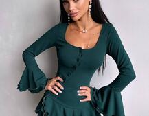 Сукня з з воланами на ґудзиках  Сукня з з воланами на ґудзиках  | PUSHKA SHOP