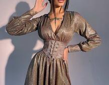 Блискуча сукня з корсетом Блискуча сукня з корсетом | PUSHKA SHOP