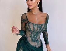 Мереживна сукня міні зі шлейфом Мереживна сукня міні зі шлейфом | PUSHKA SHOP