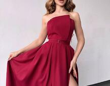 Сукня максі  з розрізом на спідниці  Сукня максі  з розрізом на спідниці  | PUSHKA SHOP