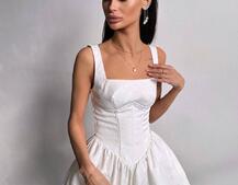 Корсетна сукня с пишною спідницею-балоном | PUSHKA SHOP