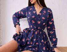 Сукня в квітковий принт з воланами Сукня в квітковий принт з воланами | PUSHKA SHOP