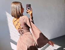 Трикотажна сукня зі шнурівкою на спинці    Трикотажна сукня зі шнурівкою на спинці    | PUSHKA SHOP