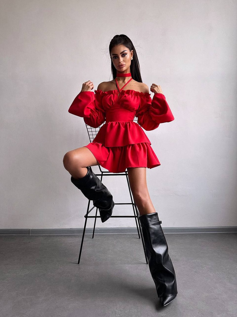 Сукня з чокером  | PUSHKA SHOP