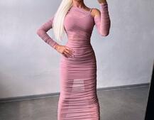 Сукня міді з драпіруванням   Сукня міді з драпіруванням   | PUSHKA SHOP