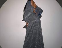 Сяючий комплект: корсет + спідниця  максі з драпіруванням Сяючий комплект: корсет + спідниця  максі з драпіруванням | PUSHKA SHOP