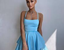 Шовкова сукня  з пишною спідницею та шнурівкою   | PUSHKA SHOP