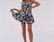 Сукня з чашечками та елементами корсету в квітковий принт  Сукня з чашечками та елементами корсету в квітковий принт  | PUSHKA SHOP