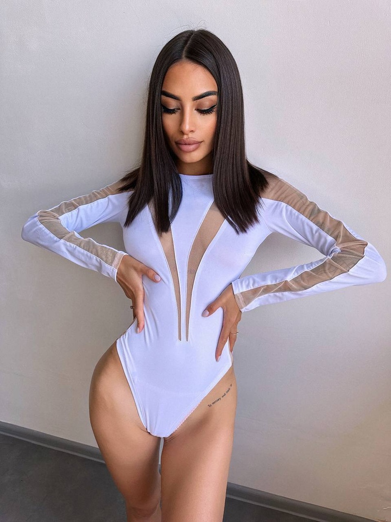 Боді із вставками сітки Боді із вставками сітки | PUSHKA SHOP