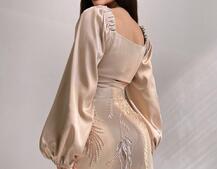 Комплект: топ з об'ємними рукавами + мереживна спідниця Комплект: топ з об'ємними рукавами + мереживна спідниця | PUSHKA SHOP