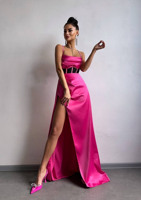 Комплект: корсет, декорований стразами + спідниця максі з драпіруванням  | PUSHKA SHOP