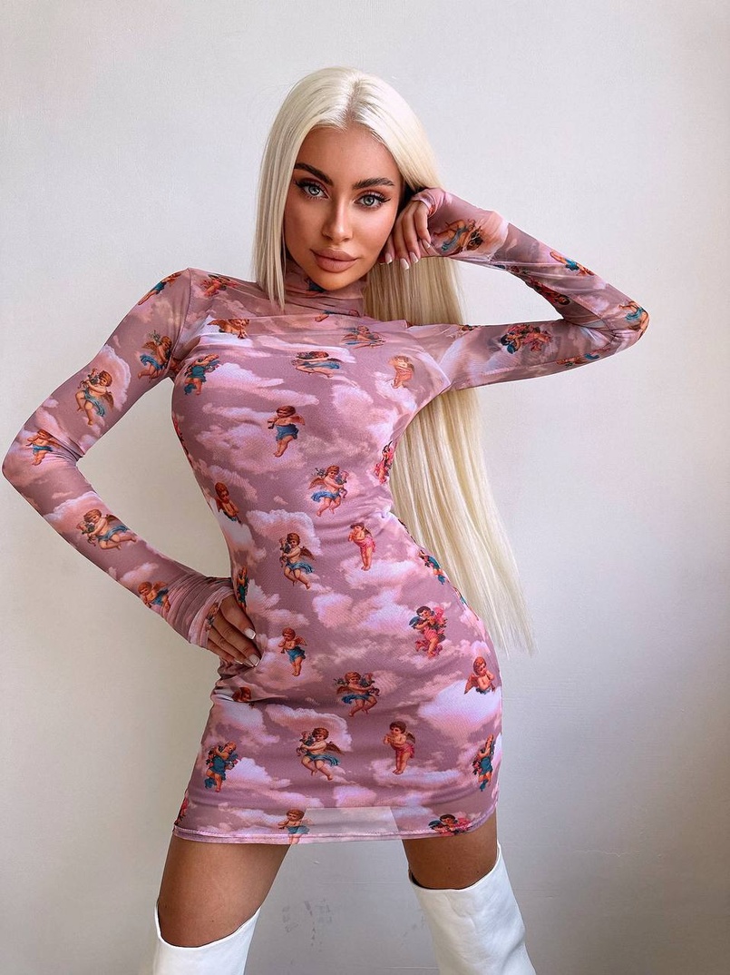 Міні сукня з принтом  Міні сукня з принтом  | PUSHKA SHOP