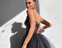 Комплект: корсет бюстьє декорований стразами + пишна спідниця максі  Ручна робота  Комплект: корсет бюстьє декорований стразами + пишна спідниця максі  Ручна робота  | PUSHKA SHOP