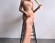 Сукня міді з драпіруванням   Сукня міді з драпіруванням   | PUSHKA SHOP